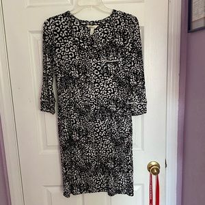 Black and White Print Soma Pijama Dress